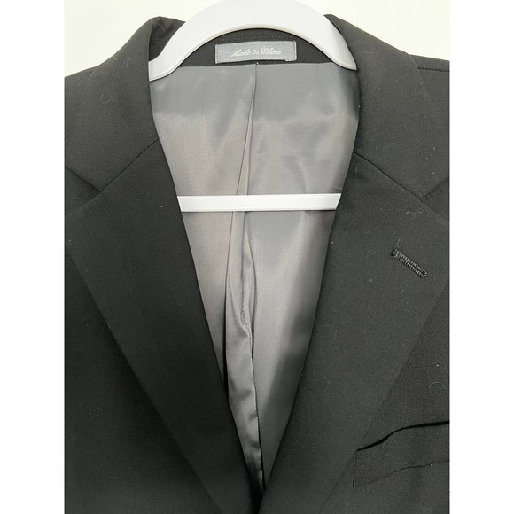 OSCAR DE LA RENTA Mens Wool Cashmere Black Blazer Suit Coat‎  Sports Jacket 42L - Picture 2 of 9